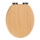 WENKO 22979100-WC-sæde NATURLIG BØG 35,5x42,5 cm brun/sølv