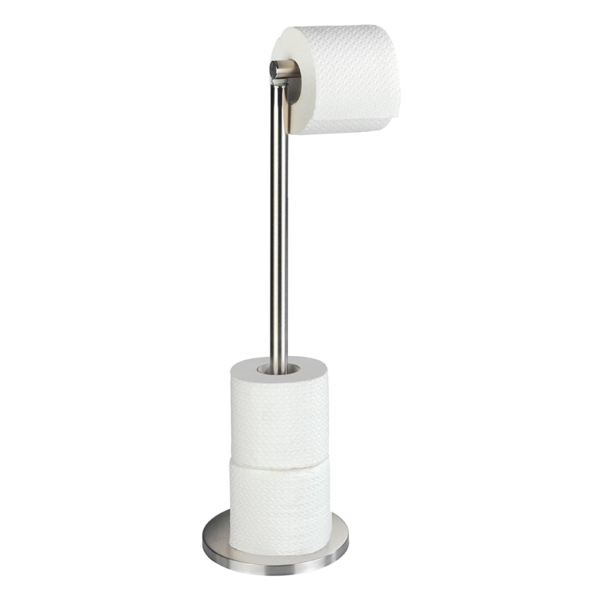 WENKO 22985100 - Toiletpapirholder 21x55 cm rustfrit stål/sølv