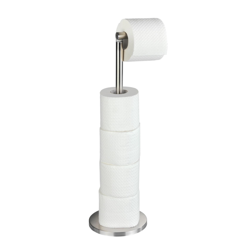 WENKO 22985100 - Toiletpapirholder 21x55 cm rustfrit stål/sølv