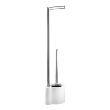 WENKO 22989100 - WC-børste AVOLA 13x70 cm rustfrit stål/hvid/sølv