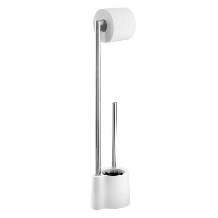 WENKO 22989100 - WC-børste AVOLA 13x70 cm rustfrit stål/hvid/sølv