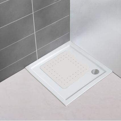 WENKO 23135100-Brusemåtte MIRASOL 54x54 cm hvid