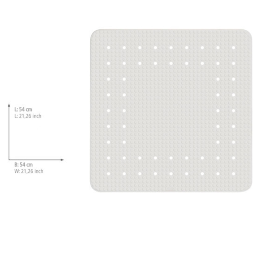 WENKO 23135100-Brusemåtte MIRASOL 54x54 cm hvid