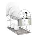 WENKO 2329100 - Opvaskestativ DUO 21x33 cm rustfrit stål/sølv