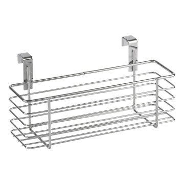 WENKO 2344100 - Kurv SLIM 24x11,5 cm blank krom/sort