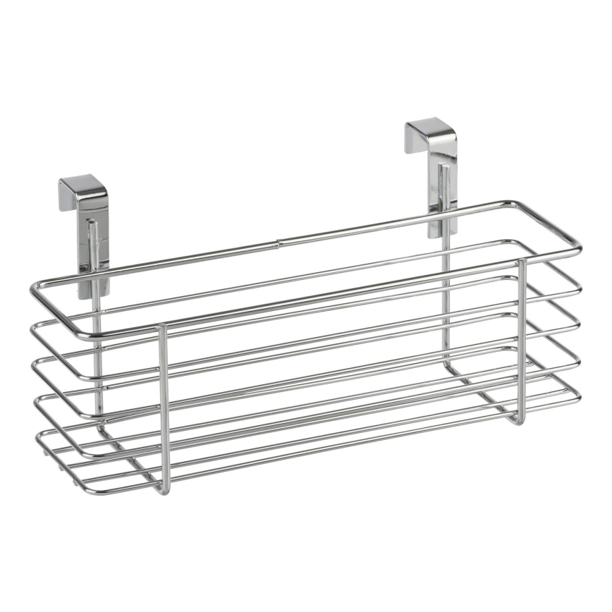 WENKO 2344100 - Kurv SLIM 24x11,5 cm blank krom/sort