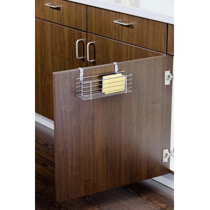 WENKO 2344100 - Kurv SLIM 24x11,5 cm blank krom/sort