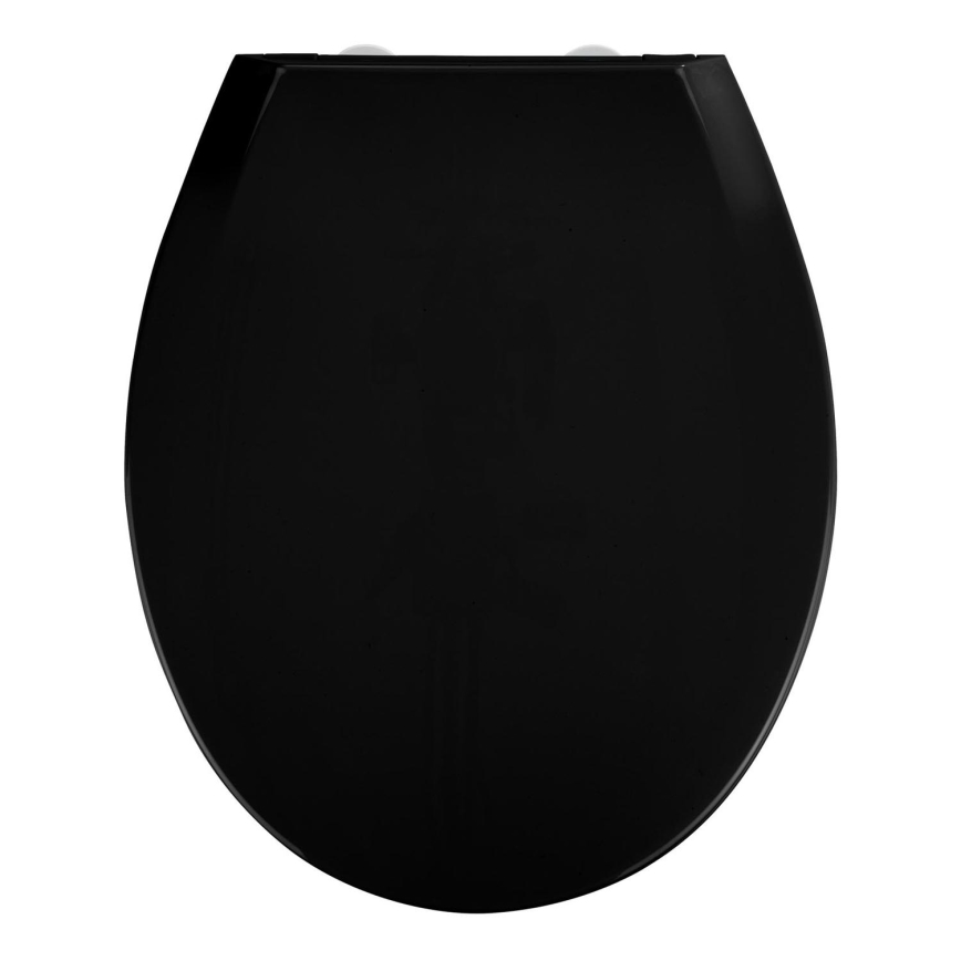 WENKO 23443100-WC toiletsæde KOS 44x37 cm sort/sølv
