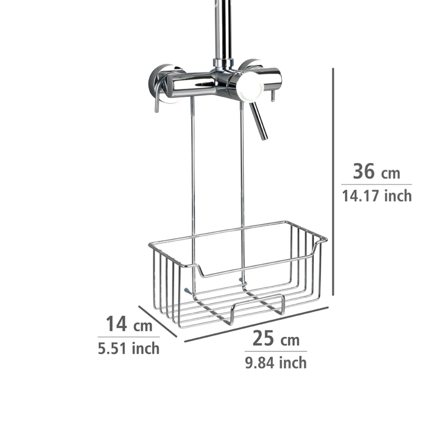 WENKO 23499100 - Brusehylde MILO 25x36 cm rustfrit stål/sølvfarvet/klar