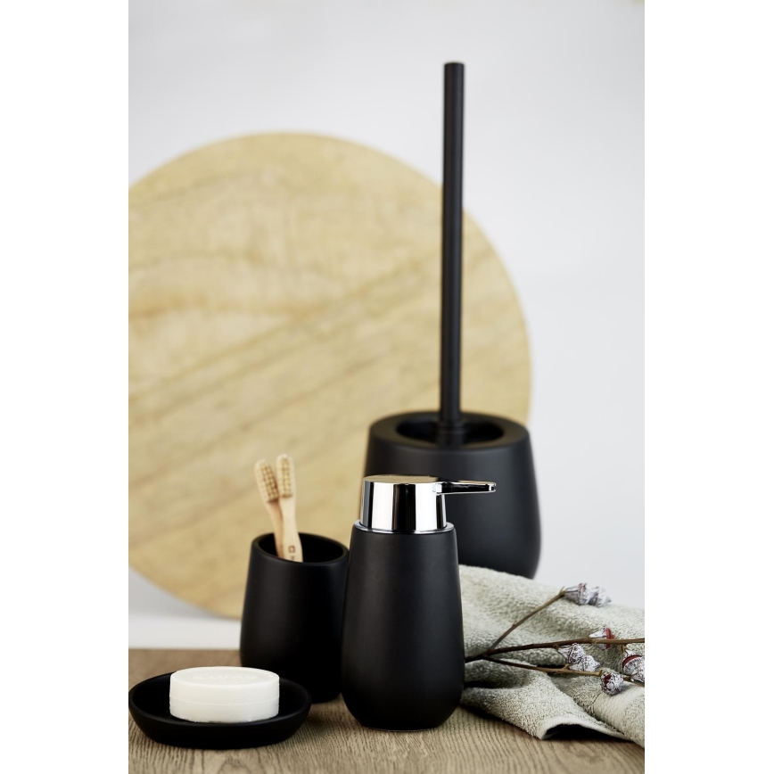 WENKO 23653100 - Sæbeskål BADI 11,5x3 cm sort