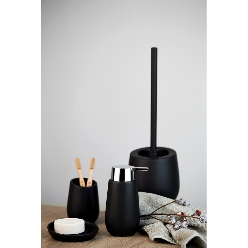 WENKO 23653100 - Sæbeskål BADI 11,5x3 cm sort