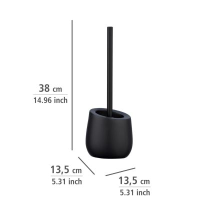 WENKO 23654800 - WC-børste BADI 13,5 x 38 cm sort