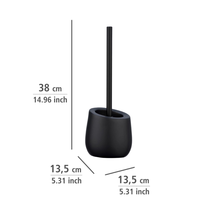 WENKO 23654800 - WC-børste BADI 13,5 x 38 cm sort