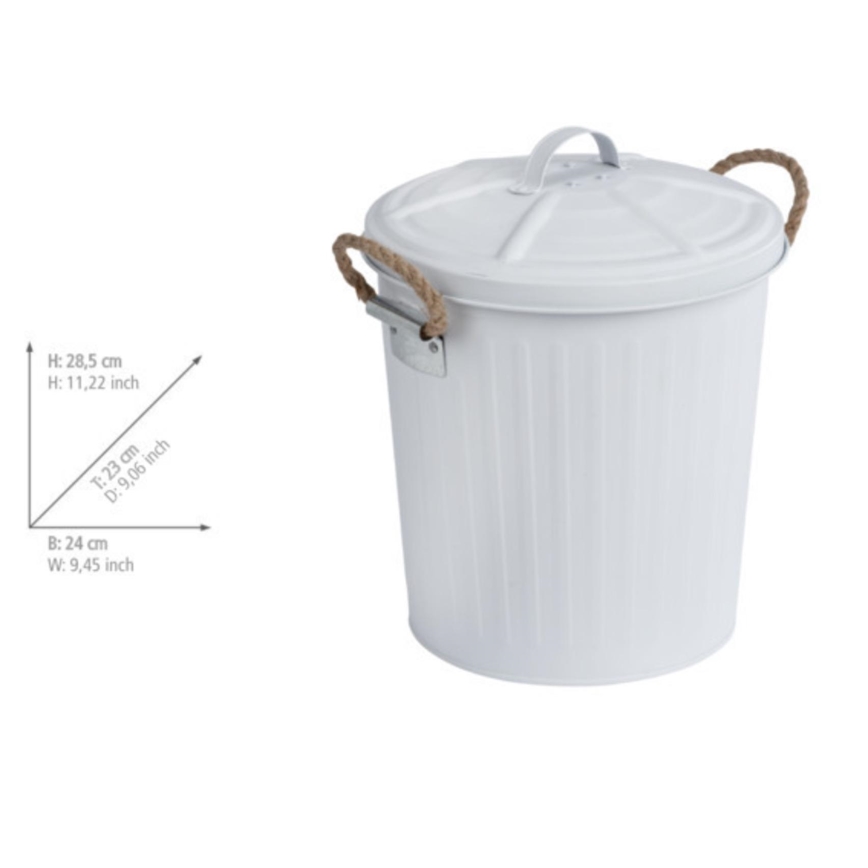 WENKO 23703100 - Kurv GARA 24x28,5 cm hvid