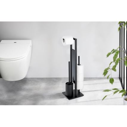 WENKO 23708100 - WC-børste RIVALTA 18x70 cm sort