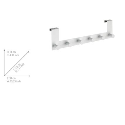 WENKO 23724100-CELANO knagerække 39 x 11 cm hvid