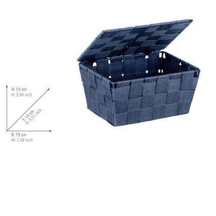 WENKO 23786100 - Kurv ADRIA 19x14 cm blå