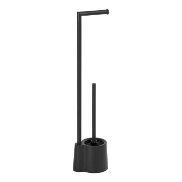 WENKO 23804100 - WC-børste AVOLA, 13 x 70 cm, rustfrit stål/sort