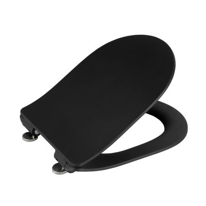 WENKO 23827100-WC toiletsæde SEDILO 45,2x36,2 cm sort/sølv