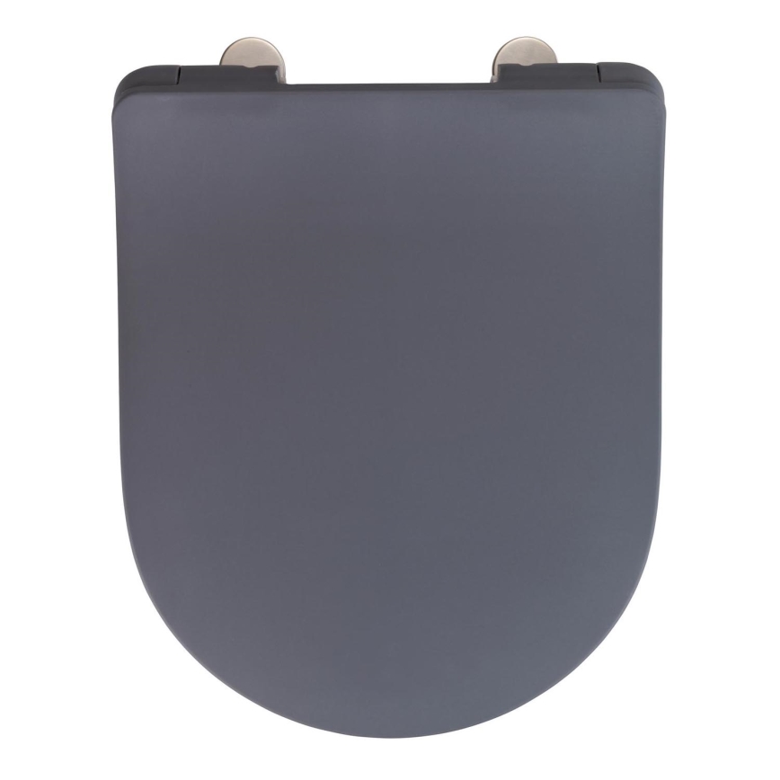 WENKO 23828100-toiletsæde SEDILO 45,2x36,2 cm grå/sølv