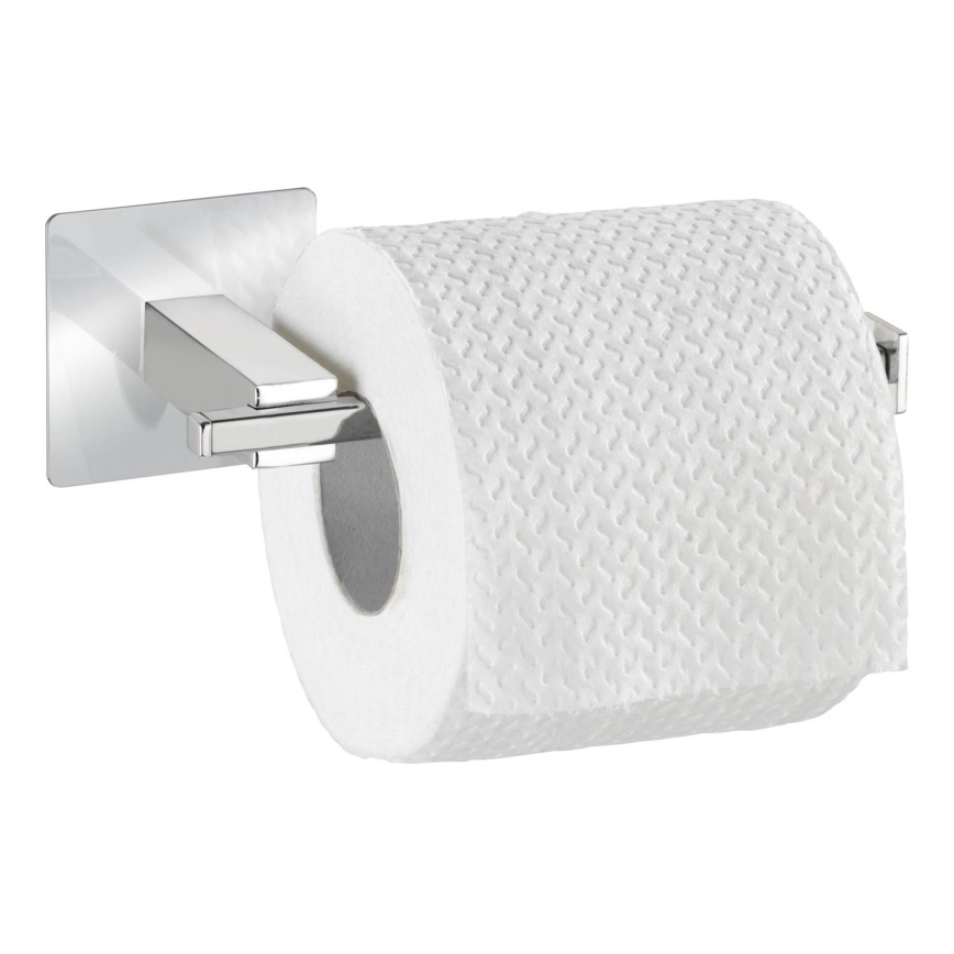 WENKO 23859800 - Toiletpapirholder TURBO-LOC QUADRO ED 16,5x6,5 cm rustfrit stål