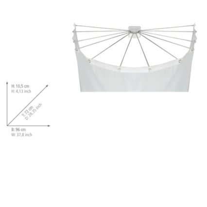WENKO 23863100 - Bruseholder 96x72 cm rustfrit stål/hvid