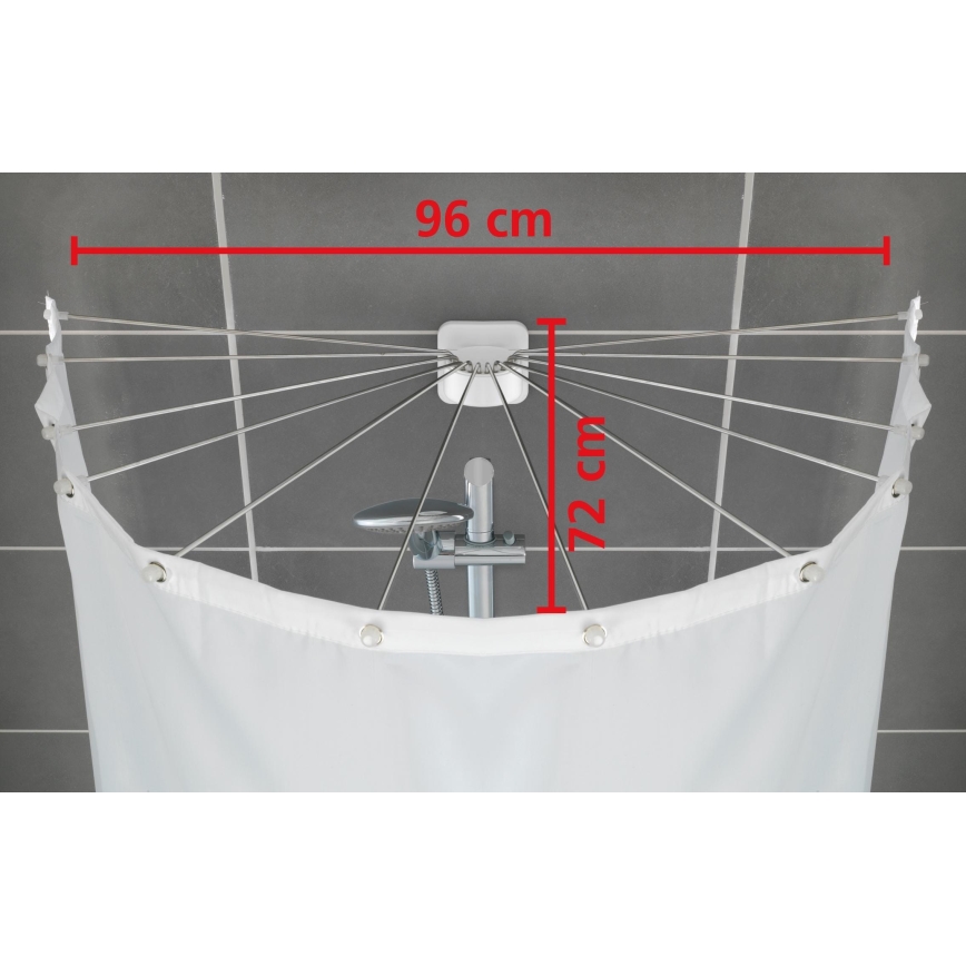 WENKO 23863100 - Bruseholder 96x72 cm rustfrit stål/hvid