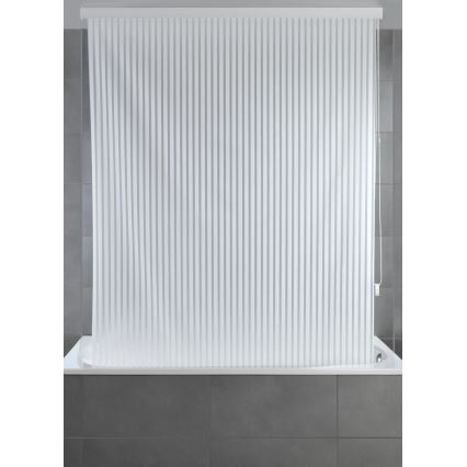 WENKO 23864100 - Rullegardin til brusebad 132x240 cm hvid
