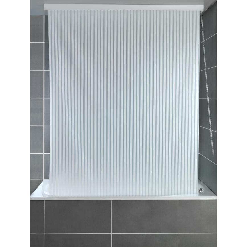 WENKO 23864100 - Rullegardin til brusebad 132x240 cm hvid
