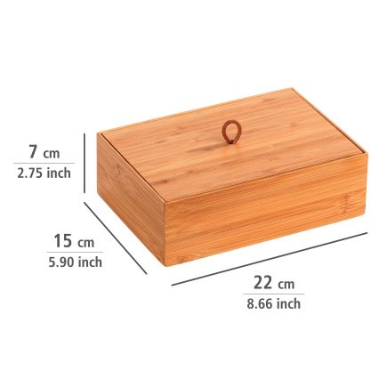 WENKO 23924800 - TERRA opbevaringsboks 22 x 15 cm, brun