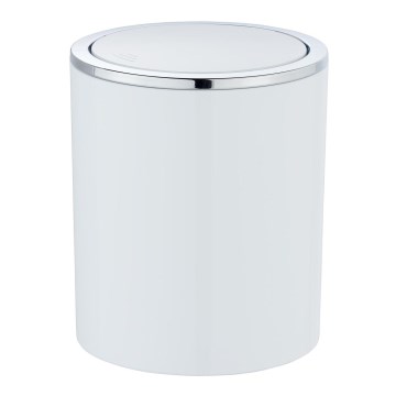 WENKO 23930100 - Affaldsspand INCA 14x16,8 cm hvid/blank krom