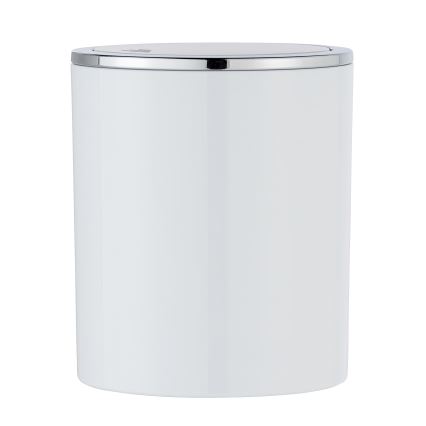 WENKO 23930100 - Affaldsspand INCA 14x16,8 cm hvid/blank krom