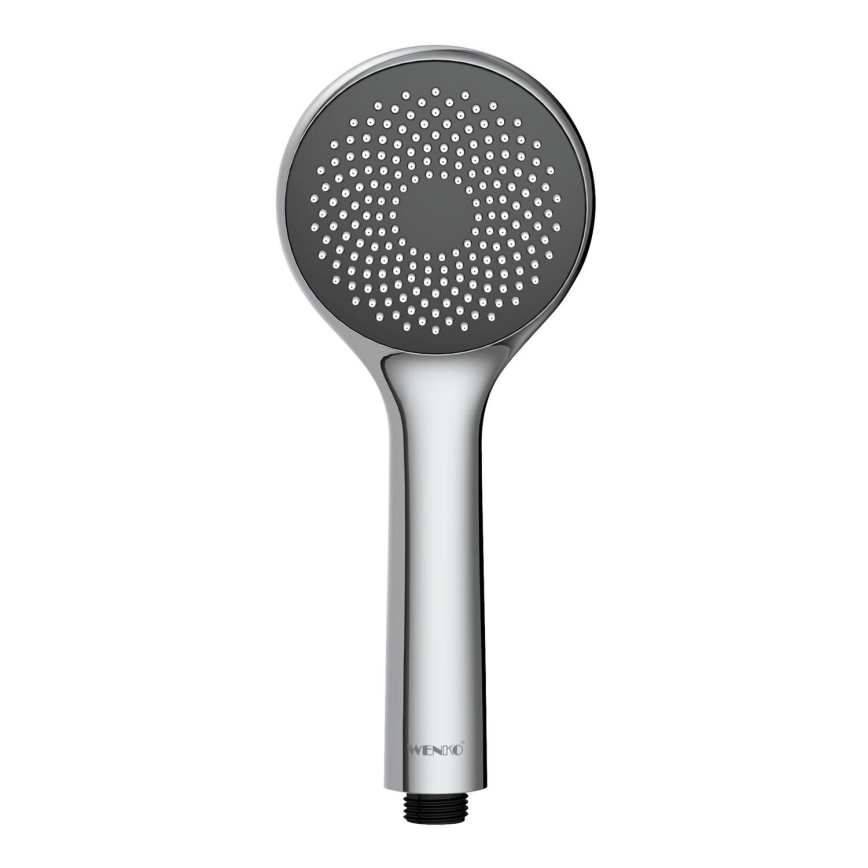 WENKO 23991100 - Bruserhoved Vandbesparende system 9,5x9,5 cm blank krom/grå