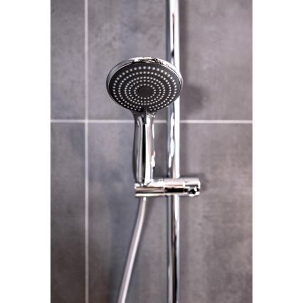 WENKO 23992100 - Bruserhoved WATERSAVING SYSTEM 9,5x9,5 cm blank krom/grå
