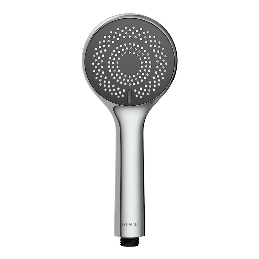 WENKO 23992100 - Bruserhoved WATERSAVING SYSTEM 9,5x9,5 cm blank krom/grå
