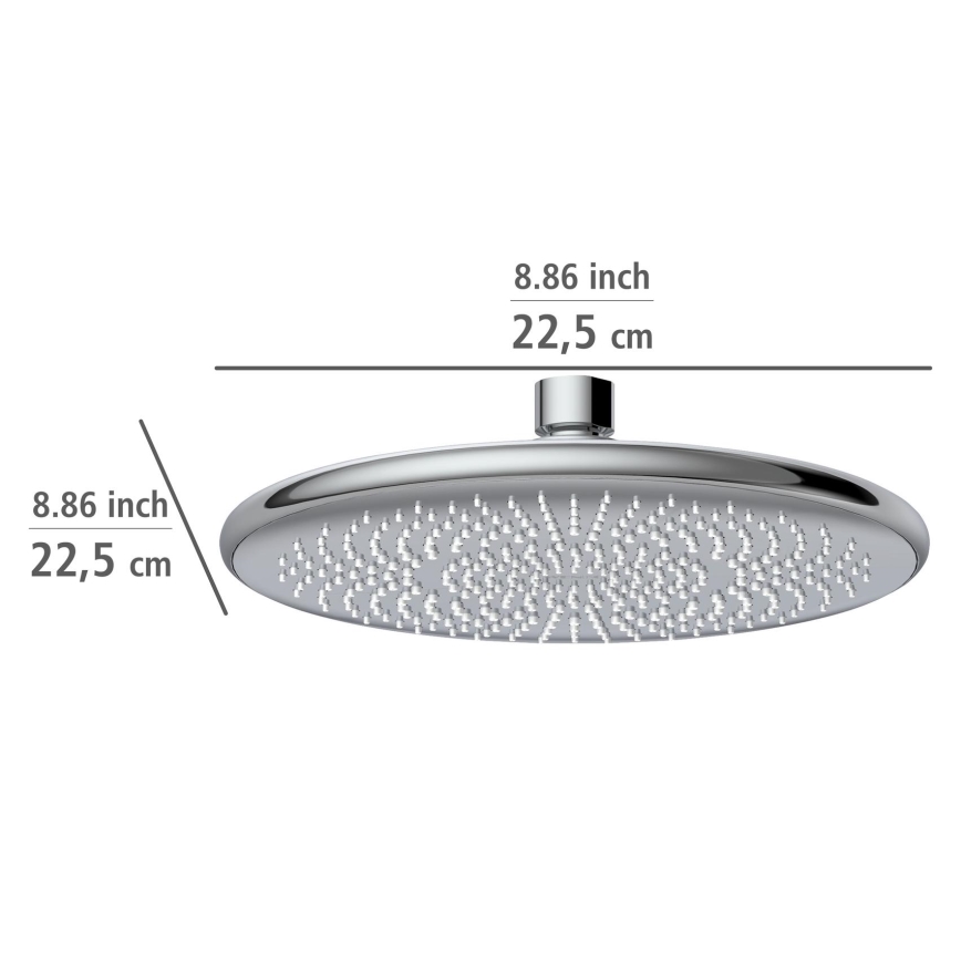 WENKO 23998100 - Brusehoved med vandbesparende system 22,5x22,5 cm blank krom