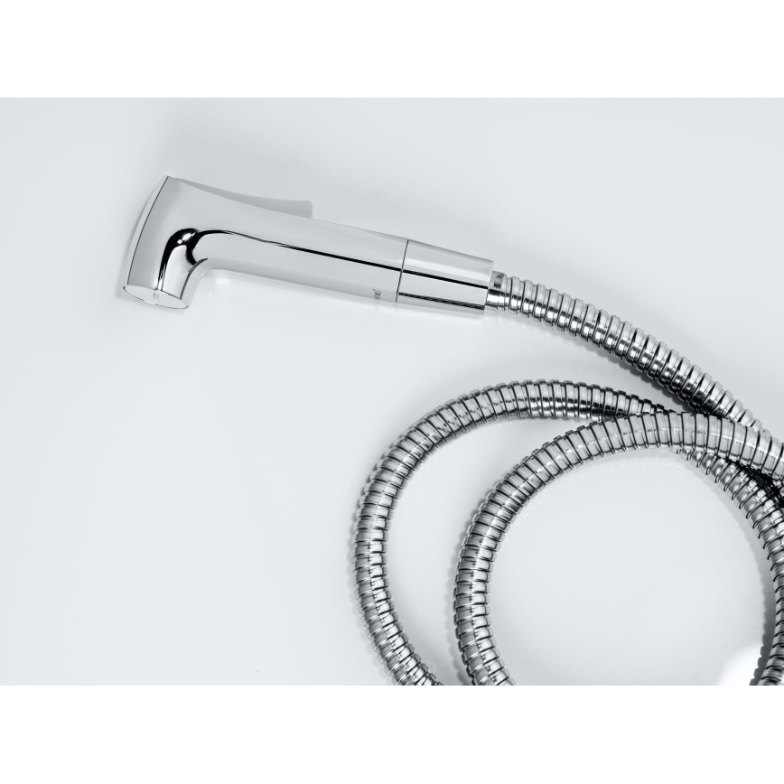 WENKO 23999100 - Bidetsæt Vandbesparende system 12x7 cm blank krom/sølv