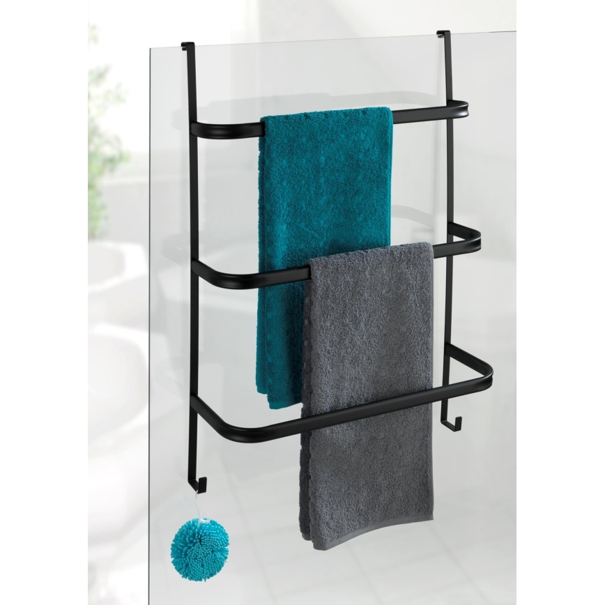 WENKO 24026100 - Håndklædeholder IRPINIA 54,5x77,5 cm sort