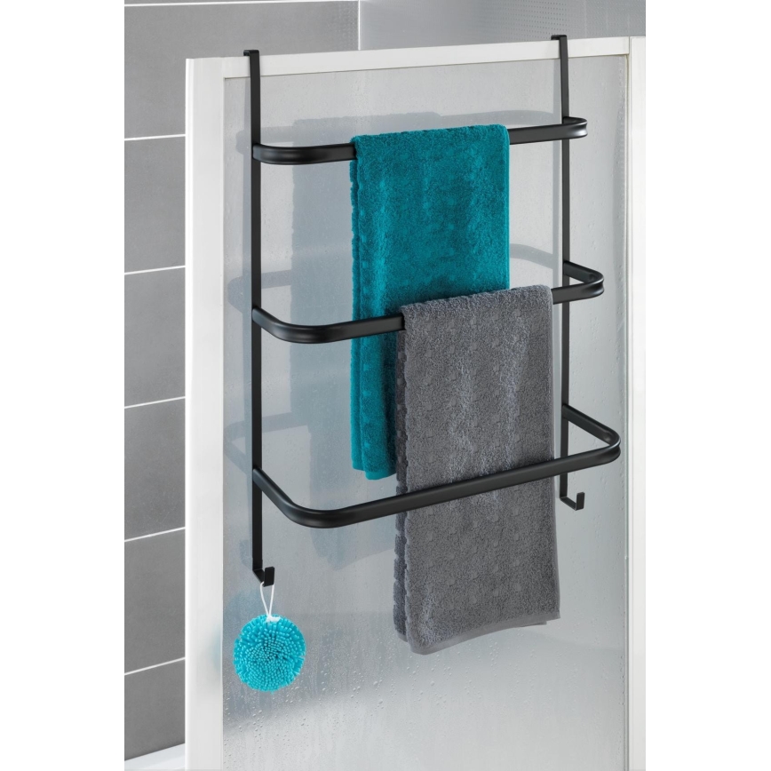 WENKO 24026100 - Håndklædeholder IRPINIA 54,5x77,5 cm sort
