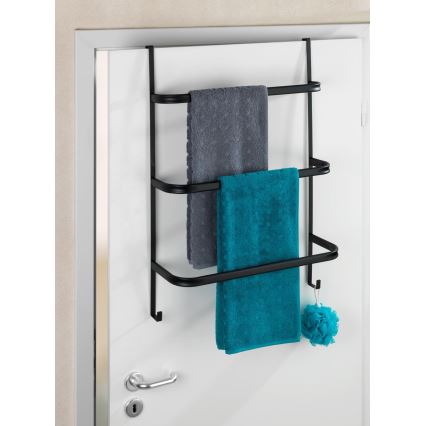 WENKO 24026100 - Håndklædeholder IRPINIA 54,5x77,5 cm sort