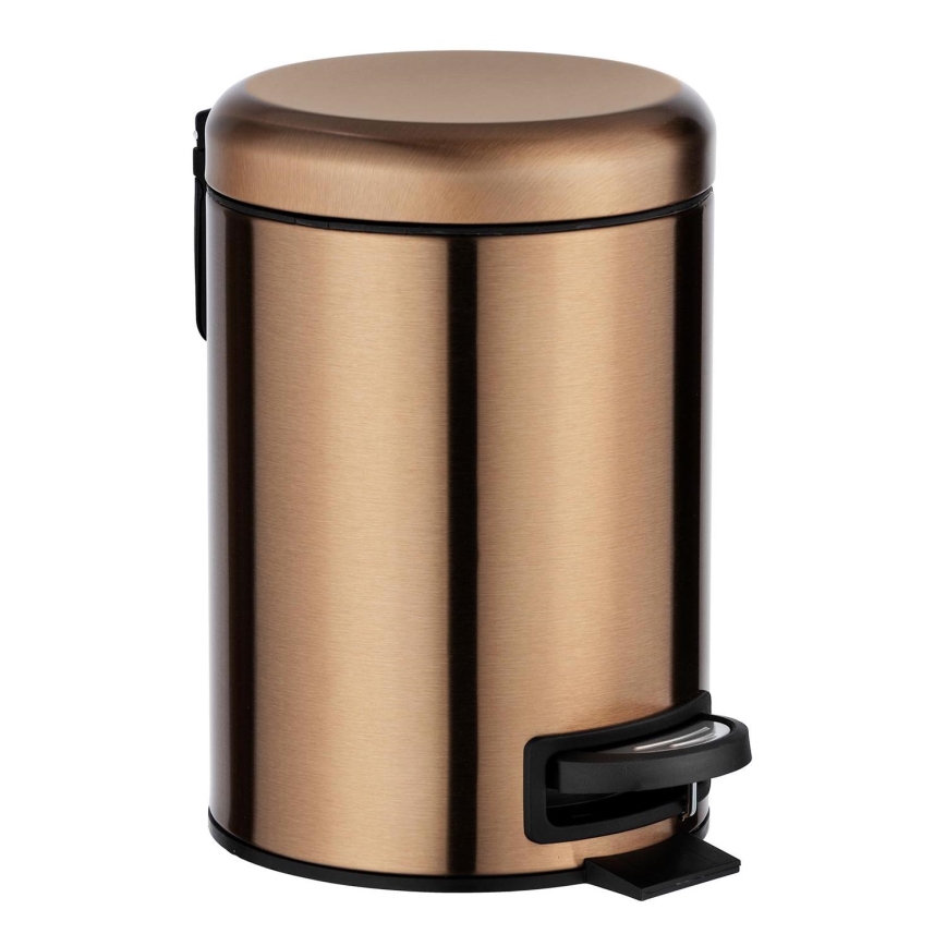 WENKO 24036100 - Affaldsspand LEMAN 17x25 cm rustfrit stål/kobber/sort