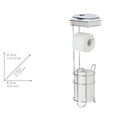 WENKO 24074800 - Toiletpapirholder 16x59 cm i blank krom