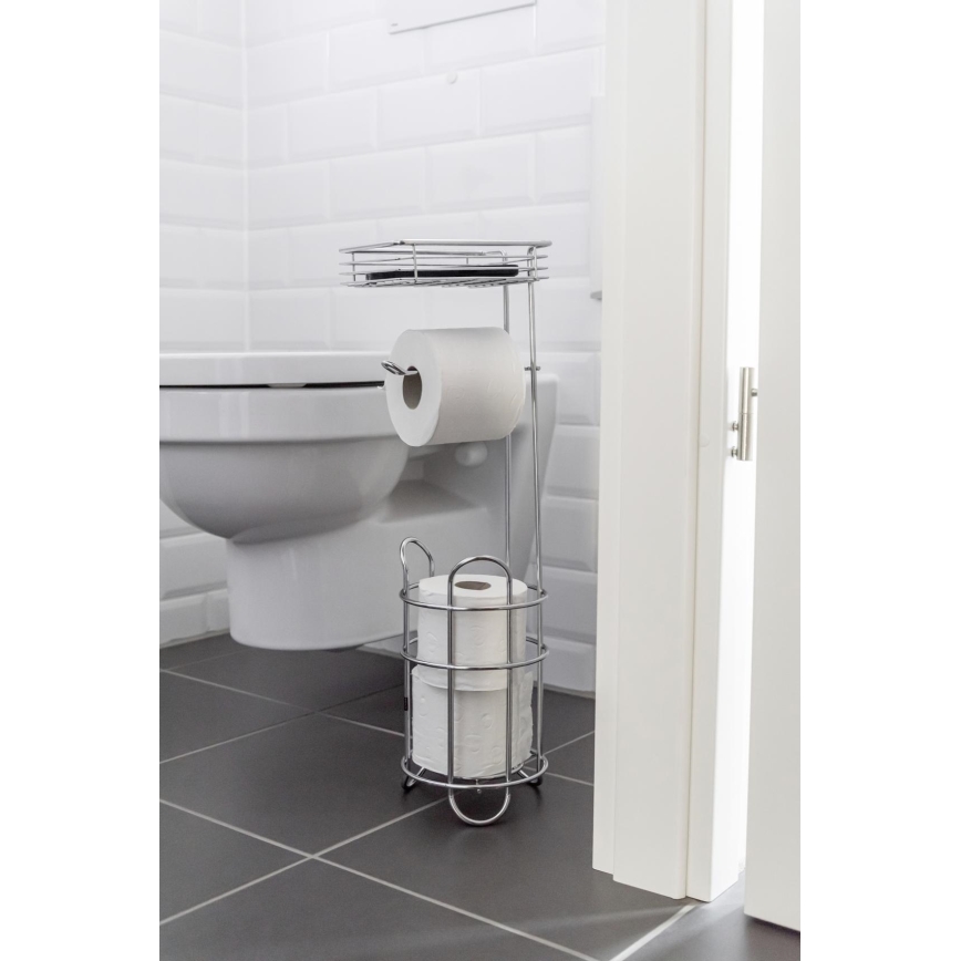 WENKO 24074800 - Toiletpapirholder 16x59 cm i blank krom