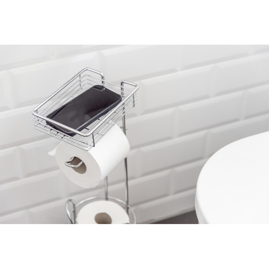 WENKO 24074800 - Toiletpapirholder 16x59 cm i blank krom