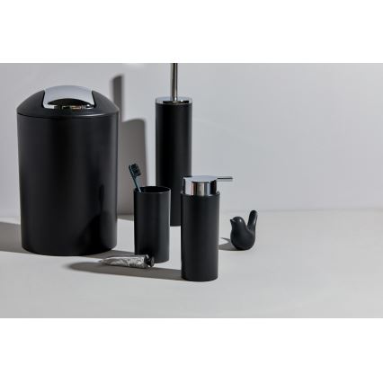 WENKO 24078800 - Sæt CALVO 6,5x13 cm sort/poleret krom