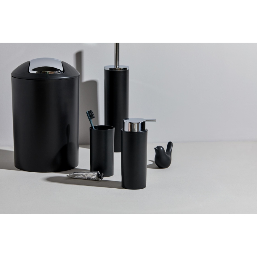 WENKO 24078800 - Sæt CALVO 6,5x13 cm sort/poleret krom