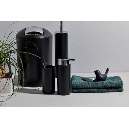 WENKO 24078800 - Sæt CALVO 6,5x13 cm sort/poleret krom