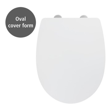 WENKO 24080800-WC toiletsæde TAVOLA 36,5x45 cm hvid/blank krom