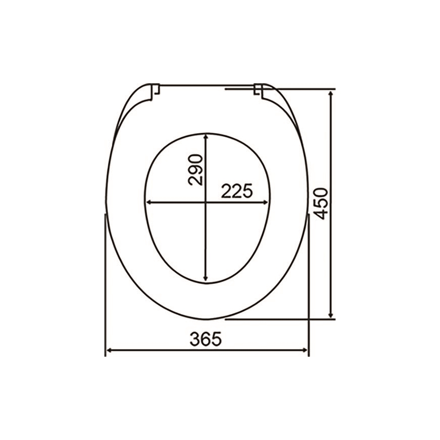 WENKO 24082800 - Toiletsæde DROPLETS 45x38,8 cm blå/hvid