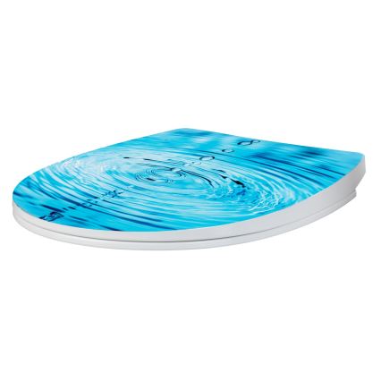 WENKO 24082800-Toiletsæde DROPLETS 45x38,8 cm multifarvet/forkromet